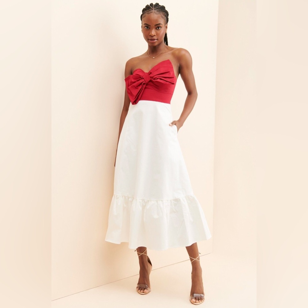 Anthropologie Hutch Bow-Tie Maxi Dress